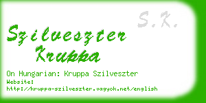 szilveszter kruppa business card